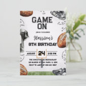 invitation pour une fête d'anniversaire de footbal (Debout devant)