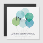 Invitation pour une fête d'anniversaire de garçons (Devant / Derrière)