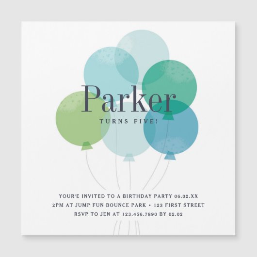 Invitation pour une fête d'anniversaire de garçons (Devant)
