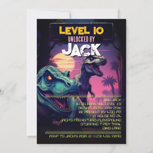 Invitation pour une fête d'anniversaire de garçons (Devant)