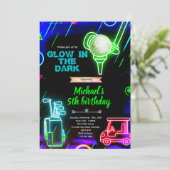 Invitation pour une fête d'anniversaire de golf né (Debout devant)
