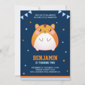 Invitation pour une fête d'anniversaire de hamster (Devant)