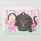 Invitation pour une fête d'anniversaire de jardin (Devant)