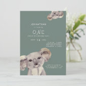 Invitation pour une fête d'anniversaire de koala s (Debout devant)