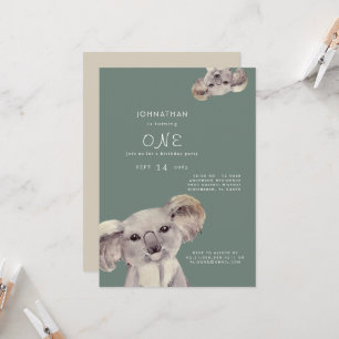 Invitation pour une fête d'anniversaire de koala s