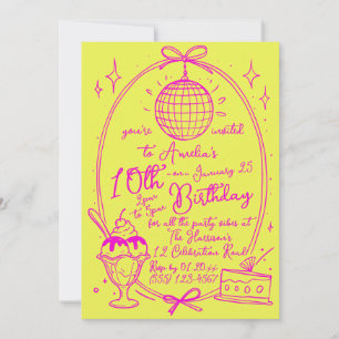 Invitation pour une fête d'anniversaire de la Fill