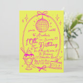 Invitation pour une fête d'anniversaire de la Fill (Debout devant)