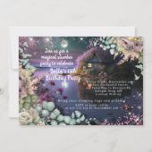 Invitation pour une fête d'anniversaire de licorne (Devant)