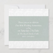 Invitation pour une fête d'anniversaire de mariage (Dos)