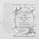 Invitation pour une fête d'anniversaire de mariage (Devant / Derrière)