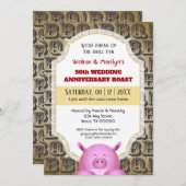 Invitation pour une fête d'anniversaire de mariage (Devant / Derrière)