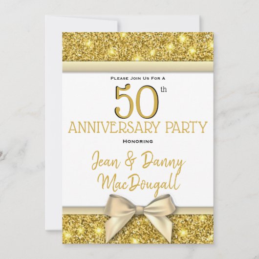 Invitation pour une fête d'anniversaire de mariage (Devant)