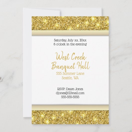 Invitation pour une fête d'anniversaire de mariage (Dos)