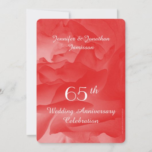 Invitation pour une fête d'anniversaire de mariage (Devant)