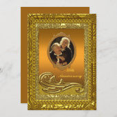 Invitation pour une fête d'anniversaire de mariage (Devant / Derrière)