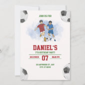 Invitation pour une fête d'anniversaire de match d (Devant)