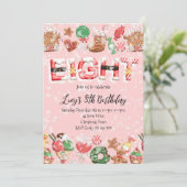 Invitation pour une fête d'anniversaire de Noël po (Debout devant)