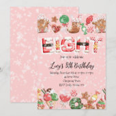Invitation pour une fête d'anniversaire de Noël po (Devant / Derrière)
