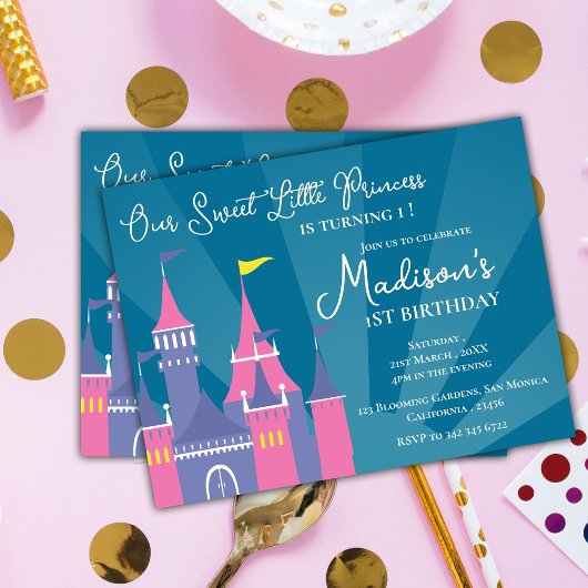 Invitation pour une fête d'anniversaire de princes