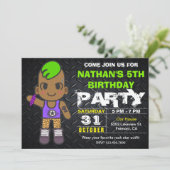 Invitation pour une fête d'anniversaire de rock st (Debout devant)