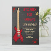Invitation pour une fête d'anniversaire de rocksta (Debout devant)
