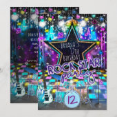 Invitation pour une fête d'anniversaire de STAR DU (Devant / Derrière)