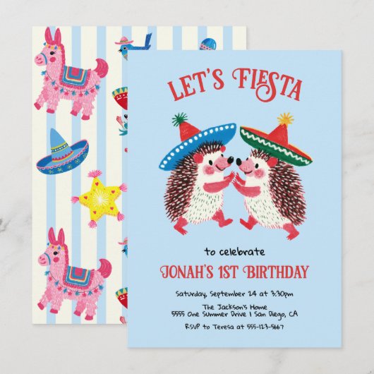 Invitation pour une fête d'anniversaire de style M (Devant / Derrière)