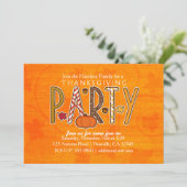 Invitation pour une fête d'anniversaire de Thanksg (Debout devant)