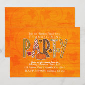 Invitation pour une fête d'anniversaire de Thanksg (Devant / Derrière)