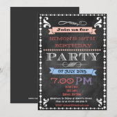 Invitation pour une fête d'anniversaire d'enfants (Devant / Derrière)