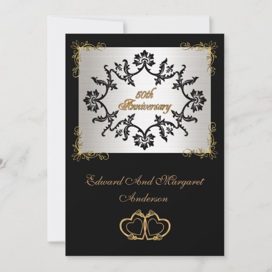 invitation pour une fête d'anniversaire des 50 ans (Devant)