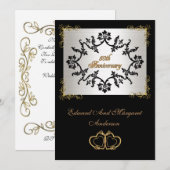 invitation pour une fête d'anniversaire des 50 ans (Devant / Derrière)