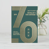 Invitation pour une fête d'anniversaire des 70 ans (Debout devant)