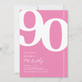 Invitation pour une fête d'anniversaire des 90 ans (Devant)