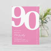 Invitation pour une fête d'anniversaire des 90 ans (Debout devant)