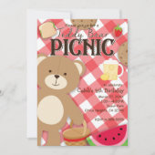 Invitation pour une fête d'anniversaire d'été piqu (Devant)