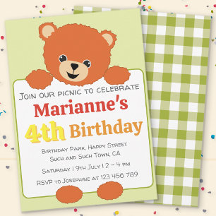 Invitation pour une fête d'anniversaire d'été piqu