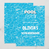Invitation pour une fête d'anniversaire d'été pour (Devant / Derrière)