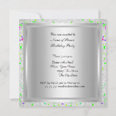 Invitation pour une fête d'anniversaire disco (Dos)