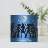 Invitation pour une fête d'anniversaire Disco 70's (Debout devant)