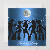 Invitation pour une fête d'anniversaire Disco 70's (Devant)