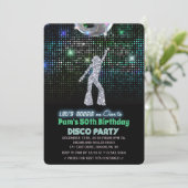 Invitation pour une fête d'anniversaire disco rétr (Debout devant)