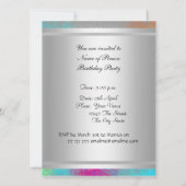 Invitation pour une fête d'anniversaire disco surp (Dos)