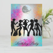 Invitation pour une fête d'anniversaire disco surp (Debout devant)