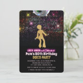 Invitation pour une fête d'anniversaire disco tout (Debout devant)