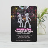 Invitation pour une fête d'anniversaire disco tout (Debout devant)