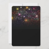 Invitation pour une fête d'anniversaire disco tout (Dos)