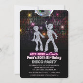 Invitation pour une fête d'anniversaire disco tout (Devant)