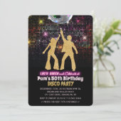 Invitation pour une fête d'anniversaire disco tout (Debout devant)