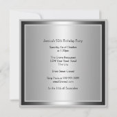 Invitation pour une fête d'anniversaire d'or 50 an (Dos)